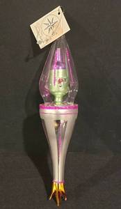 lot 297K image: LL-CL - Christopher Radko Italian Rocketeer 1995 Martian Spaceship Christmas Ornament