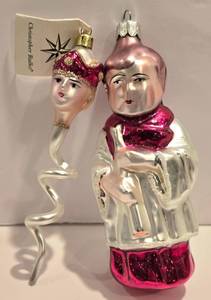 lot 477K image: LL-FR - Christopher Radko Choir Boy and Spiral Snake Prince Glass Ornaments