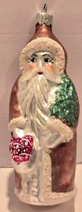 lot 478K image: LL-FR - Bavarian Santa Glass Christmas Ornament