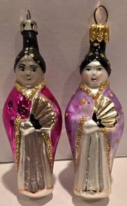 lot 490K image: LL-FR - Pair of Christopher Radko Kim Ono Ornaments