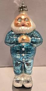lot 512K image: LL-FR - Vintage Christopher Radko Sleepy Time Santa Glass Ornament