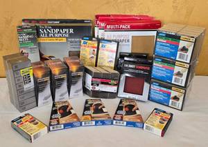 lot 650K image: G - Large Collection of Sandpaper Assortments and Sanding Sponges