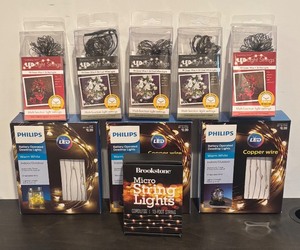 lot 27R image: FR - Lot of 8 Assorted Decorative String Lights and LED Light Sets