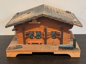 lot 34R image: S - Vintage Swiss Chalet Music Box