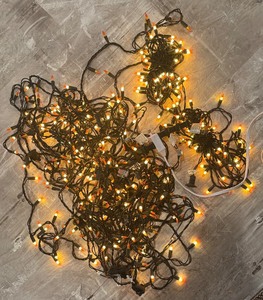 lot 36R image: FR - Set of Festive Orange and Yellow String Lights