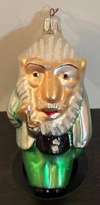 lot 39R image: FR - Christopher Radko Hand Blown Glass Leprechaun Ornament