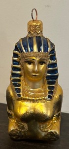 lot 105R image: FR - Kurt Adler Polonaise Egyptian Sphinx Glass Ornament