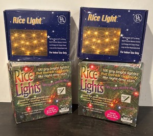 lot 115R image: S - Set of 4 New Rice Lights Indoor String Lights