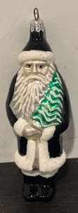 lot 120R image: FR - Christopher Radko Elfin Evening Santa Glass Ornament