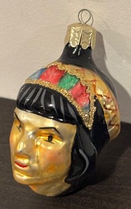 lot 131R image: FR - Vintage Christopher Radko Apache Hand Blown Glass Ornament