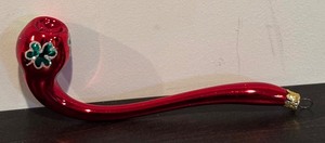 lot 134R image: FR - Christopher Radko St. Nicks Pipe Glass Ornament