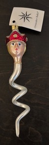 lot 141R image: FR - Christopher Radko Snake Prince Glass Ornament