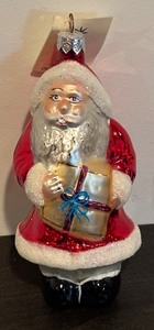lot 146R image: FR - Christopher Radko 1994 A Gifted Santa Glass Ornament