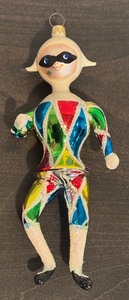 lot 148R image: FR - Vintage Christopher Radko Dancing Harlequin Glass Ornament