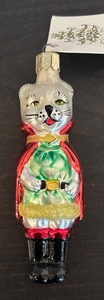 lot 159R image: FR - Christopher Radko Puss in Boots Glass Ornament