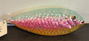 lot 163R image: FR - Christopher Radko Rainbow Trout Glass Ornament