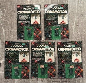 lot 165R image: S - Set of 5 New Noma Ornamotor Plug-In Christmas Ornament Rotators
