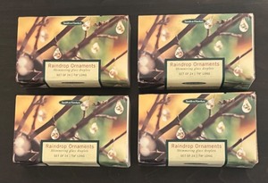 lot 166R image: S - Lot of 4 New Smith & Hawken Raindrop Ornaments Sets