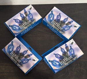 lot 167R image: S - Lot of 4 New Blue Battery Operated Mini Light Sets