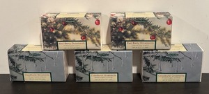 lot 176R image: S - New Smith & Hawken Red Berry and Cloudburst Glass Ornaments