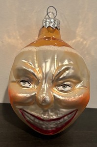 lot 178R image: FR - Christopher Radko Boys Face Doofus Glass Ornament  Christopher Radko Boys Face Doofus Yellow Hat Glass Ornament