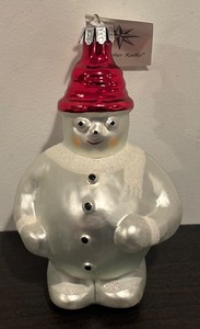 lot 181R image: FR - Christopher Radko Frosty Cares Snowman Ornament