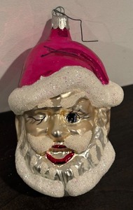 lot 188R image: FR - Christopher Radko Winking Santa Glass Ornament