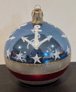 lot 222R image: TR - Christopher Radko Liberty Stars and Stripes Patriotic Ornament
