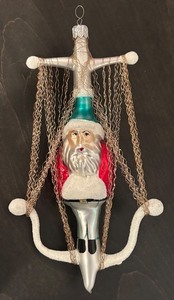 lot 311R image: TR - Christopher Radko Anchor Santa Glass Ornament