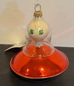 lot 317R image: TR - Christopher Radko Martian Spaceship UFO Ornament