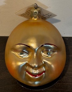 lot 406R image: FR - Christopher Radko Celestial Sun Glass Ornament