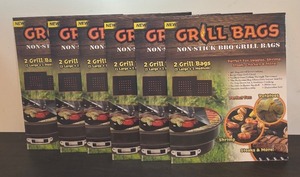 lot 441R image: S - Lot of 6 Tekno Nonstick BBQ Grill Bags 2-Pack Sets