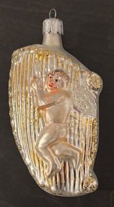 lot 448R image: FR - Christopher Radko Kneeling Angel Glass Ornament