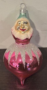 lot 494R image: FR - Christopher Radko Joey Clown Glass Ornament