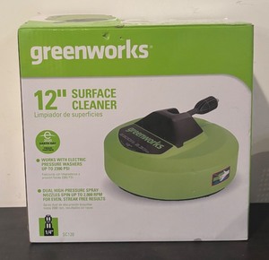 lot 495R image: TR - Greenworks 12 Inch Surface Cleaner for Electric Pressure Washers