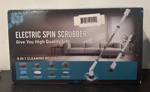 lot 496R image: FR - Electric Spin Scrubber 8-in-1 Cleaning Kit with Multiple Brush Heads