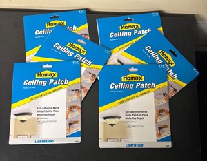 lot 529R image: G - Set of 5 Homax Perforated Aluminum Ceiling Patches