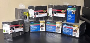 lot 531R image: G - Bulk Lot of Sanding Sponges Assorted Grits and Brands