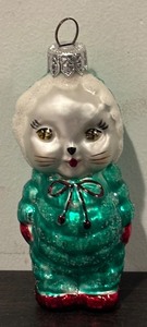 lot 534R image: FR - Christopher Radko Eskimo Kitty Glass Ornament