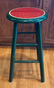 lot 544R image: LR - Watermelon Motif Bar Stool
