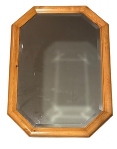 lot 552R image: MB - Octagonal Wall Mirror with Wooden Frame