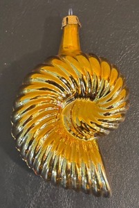 lot 599R image: FR - Christopher Radko Nautilus Shell Glass Ornament