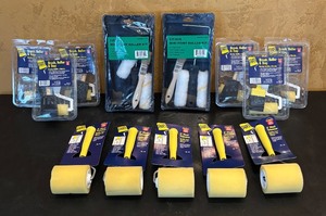 lot 603R image: MB - Lot of New Painting Supplies Including Brush Roller Kits and Mini Trimmers