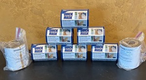 lot 605R image: MBC - New Hydraguard Gutter Tape Rolls and HomeRight Quick Mask Pre-Taped Protective Paper Set