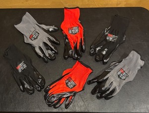 lot 639R image: MBC - Six Pairs of GH Heavy Duty Work Gloves Assorted Colors