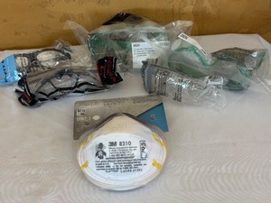 lot 681R image: MB - Lot of Safety Glasses and N95 Respirator Masks