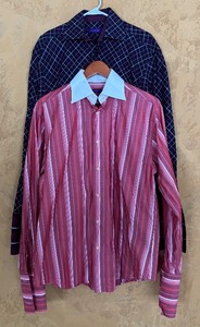 lot 712R image: MBC - Set of 2 Kuhlman Mens Long Sleeve Shirts Size 38 and 39