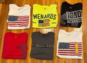 lot 730R image: MBC - Set of 6 Cabelas and Menards Size Large T-Shirts