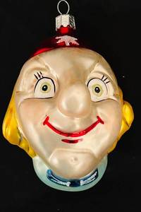 lot 322C image: TR -Vintage Christopher Radko Wackos Brother Doofus Clown Glass Christmas Ornament
