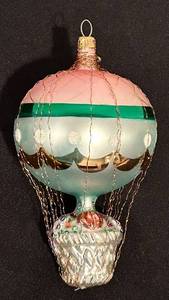 lot 327C image: S - Vintage Christopher Radko Fruit In Balloon Glass Christmas Ornament